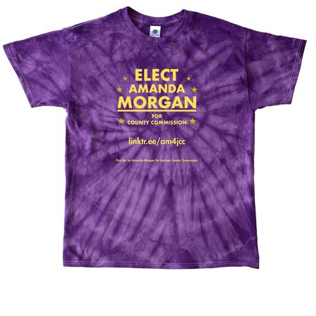 Amanda Morgan for Jackson Co WV Commission, a Purple Classic Tie Dye Tee