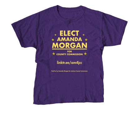 Amanda Morgan for Jackson Co WV Commission, a Purple Youth Unisex Tee