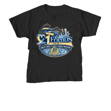 Great Wolf Lodge Family Weekend 2026 2.0, a Black Youth Unisex Tee