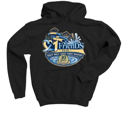 Great Wolf Lodge Family Weekend 2026 2.0, a Black Youth Pullover Hoodie