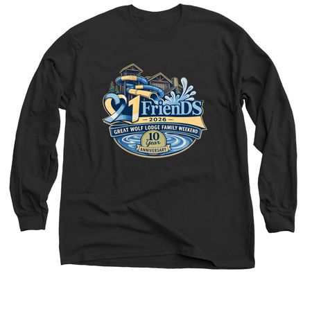 Great Wolf Lodge Family Weekend 2026 2.0, a Black Classic Long Sleeve Tee