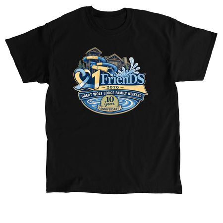 Great Wolf Lodge Family Weekend 2026 2.0, a Black Classic Unisex Tee