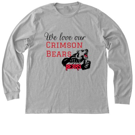 We Love Our Crimson Bears, a Athletic Heather Premium Long Sleeve Tee