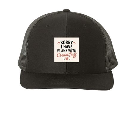 Plans w Puff&nbsp;, a Black Printed Snapback Trucker Cap