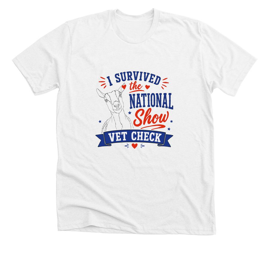 Swiss breed vet check shirt, a Solid White Blend Premium Unisex Tee