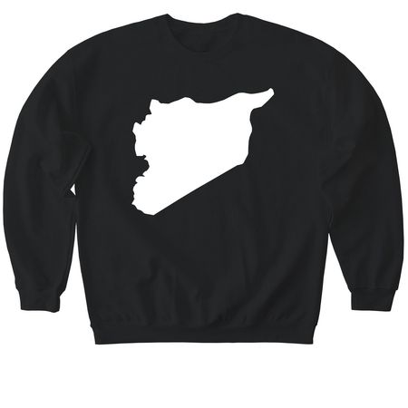 Syria, a Black Softstyle Crewneck Sweatshirt