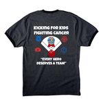 HERO PACKAGE KICKBALL CUP 26?, a Dark Heather Grey/ Jet Black Cotton Ringer Tee (back-view)