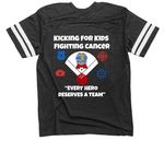 HERO PACKAGE KICKBALL CUP 26?, a Vintage Smoke / White Football Jersey Tee (back-view)