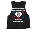HERO PACKAGE KICKBALL CUP 26?, a Deep Black Allmade Eco Triblend Women?s Muscle Tank (back-view)