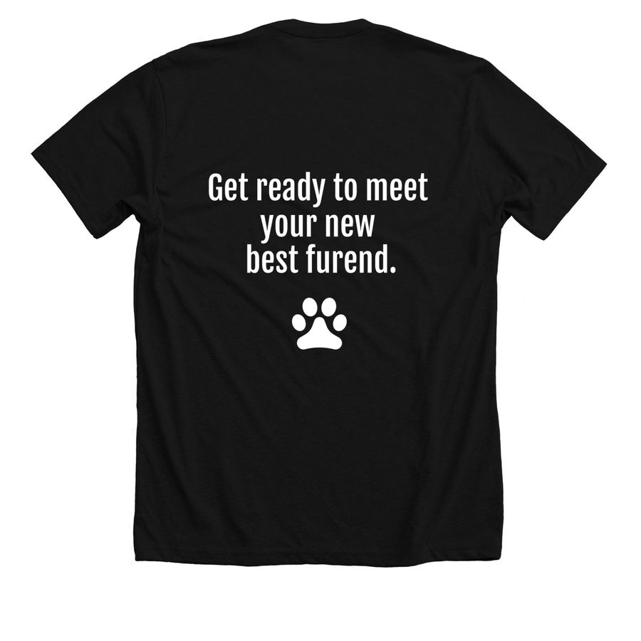 Petey's OG Shirt - white logo, a Solid Black Blend Premium Unisex Tee (back-view)