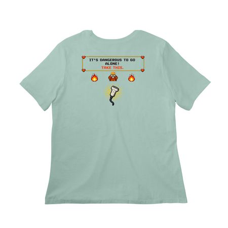 Ultrasound!, a Dusty Blue Women?s Relaxed Cotton Tee