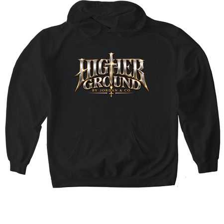 Higher Ground Crosses, a Black Gildan Softstyle Pullover Hoodie