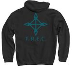 T.R.E.C. SWAG, a Black Pullover Hoodie (back-view)