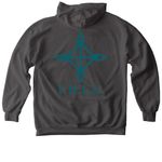 T.R.E.C. SWAG, a Pepper Comfort Colors Pullover Hoodie (back-view)