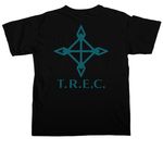 T.R.E.C. SWAG, a Black Comfort Colors Unisex Tee (back-view)