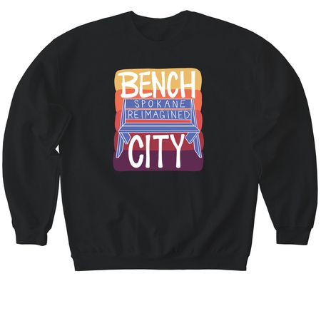 Bench City, a Black Softstyle Crewneck Sweatshirt