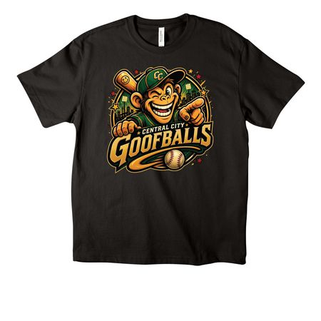 Central City Goofballs, a Black Unisex Heavyweight Tee