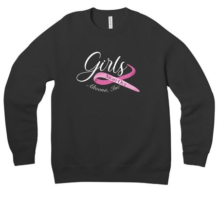 Girls Night Out Dark Tanks, Tees and Sweats!, a Black Premium Raglan Crewneck Sweatshirt