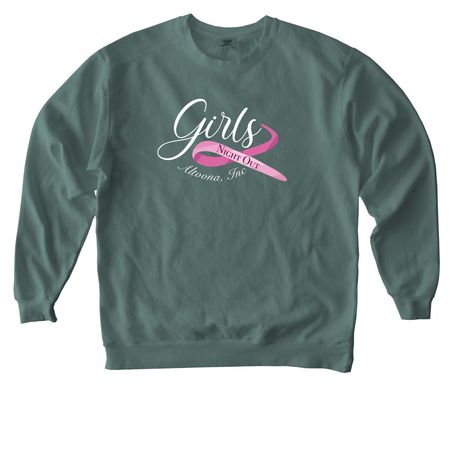 Girls Night Out Dark Tanks, Tees and Sweats!, a Blue Spruce Comfort Colors Crewneck Sweatshirt