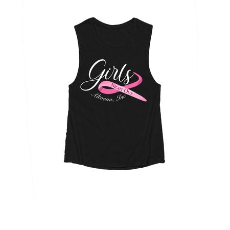 Girls Night Out Dark Tanks, Tees and Sweats!, a Black Women's Muscle Tank