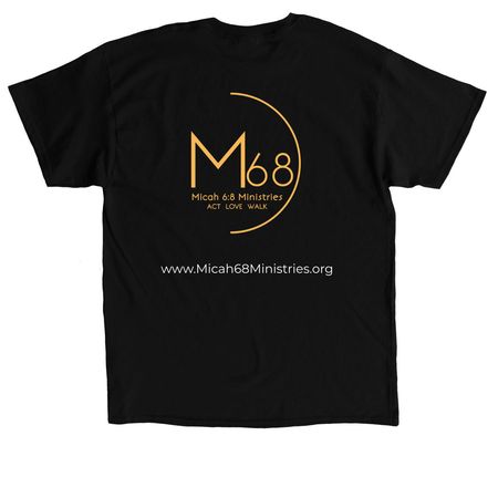 M68M1, a Black Classic Unisex Tee (back-view)