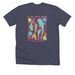 Be Mad, Create Change, a Heather Midnight Navy Premium Unisex Tee