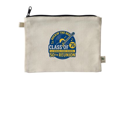 LMHS Matadors 50 Years Strong, a Natural 9"x7" Hemp Blend Pouch