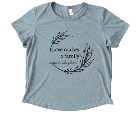Support Adoption Apparel, a I Like You Blue Allmade Eco Triblend Women?s Scoop Neck Tee