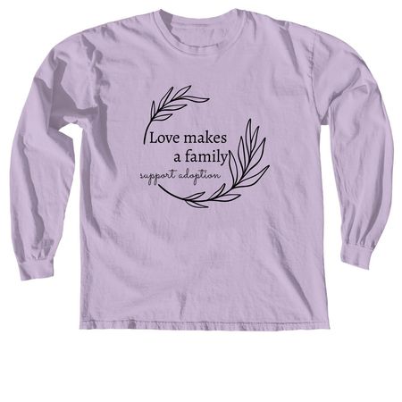 Support Adoption Apparel, a Orchid Comfort Colors Long Sleeve Tee
