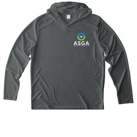 ASGA Pullovers and Polos, a Dark Smoke Grey UV Performance Long Sleeve Hoodie