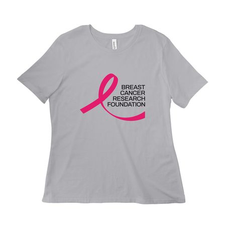BCRF Apparel, a Solid Athletic Grey Women?s Relaxed Cotton Tee