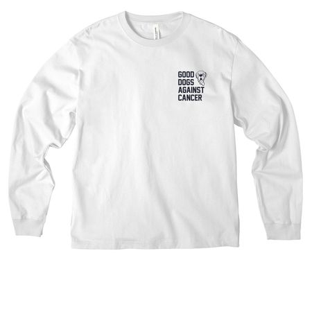 Good Dogs Against Cancer - LTD, a White Unisex Heavyweight Long Sleeve Tee