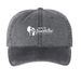 WAFP-F Logo Hats, a Black Printed Pigment Dye Baseball Cap