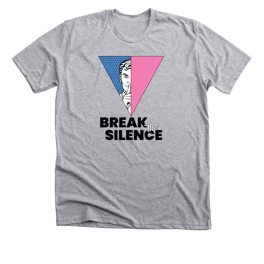 Break The Silence, a Athletic Heather Premium Unisex Tee