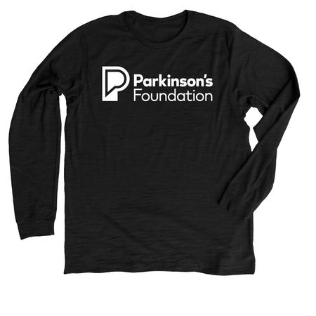 Parkinson's Foundation White Logo, a Solid Black Blend Premium Long Sleeve Tee