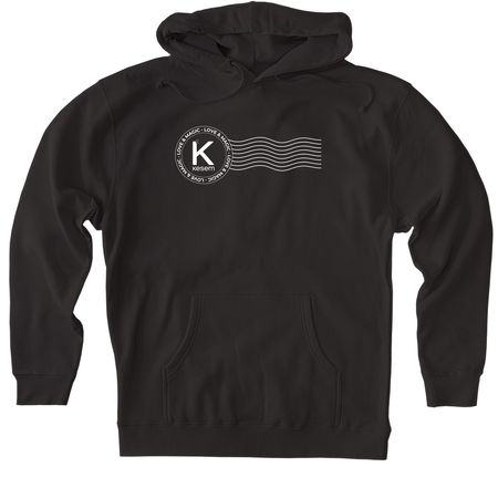 Postcard from Fredonia, a Black Heavyweight Pullover Hoodie