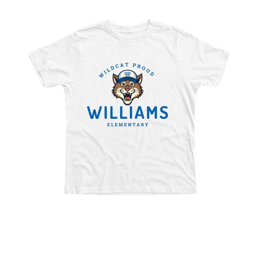 WES, a Solid White Blend Premium Youth Tee