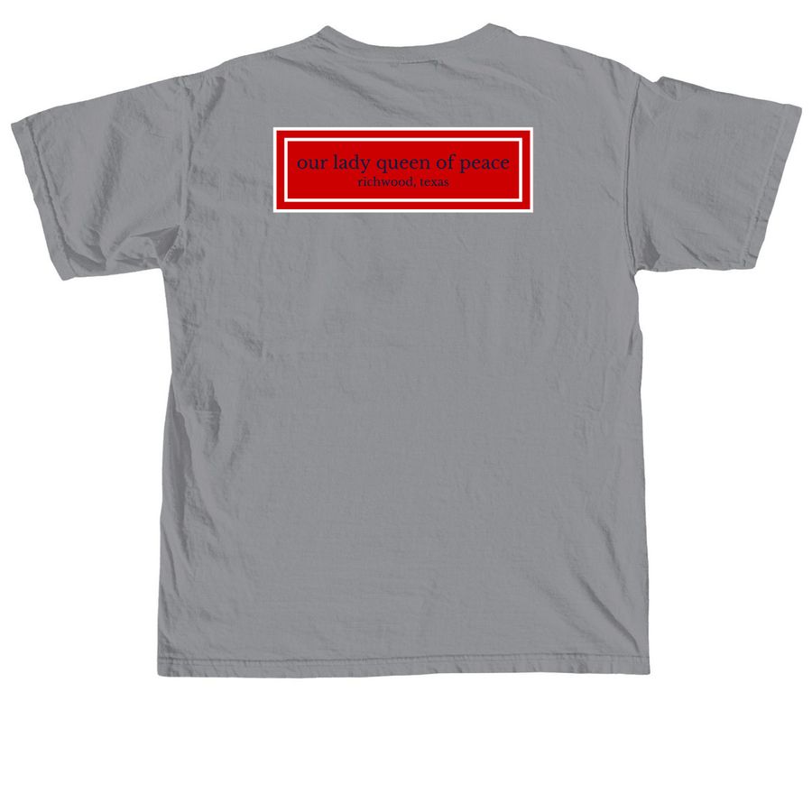 Go Saints!, a Granite Comfort Colors Unisex Tee (back-view)