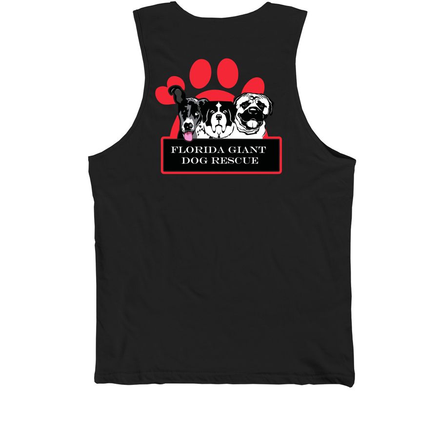 Summer Campaign, a Black Premium Cotton Tank (back-view)