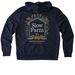 Slow, Wholehearted. (back graphic), a Night Sky Navy Allmade Organic French Terry Zip Up Hoodie (back-view)
