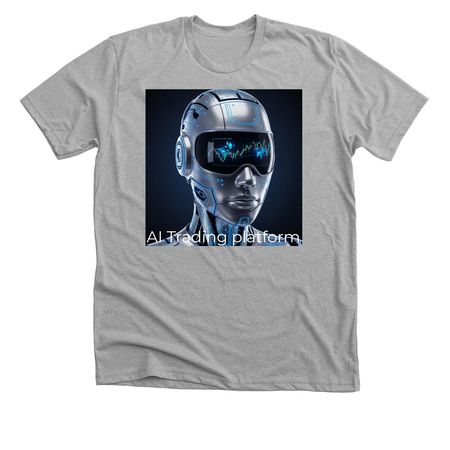 CryptoTrader-pro&nbsp;, a Athletic Heather Premium Unisex Tee (back-view)