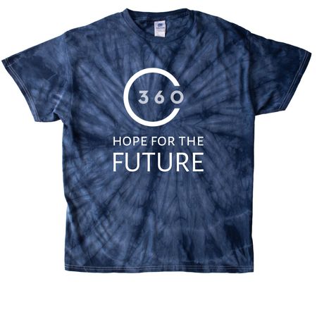 360 Tie Dye Hope Shirt, a Navy Classic Tie Dye Tee