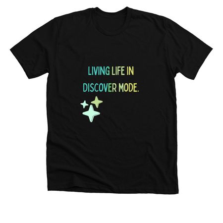 Discover Mode., a Solid Black Blend Premium Unisex Tee