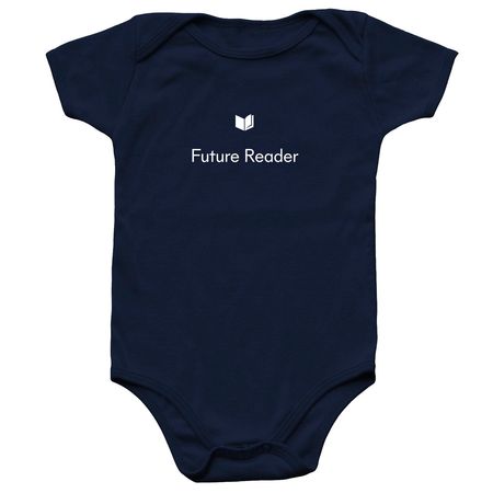Future Reader Onesie, a Navy Infant Onesie