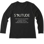 Solitude Attire&nbsp;, a Space Black Allmade Eco Triblend Women?s Long Sleeve Tee (back-view)