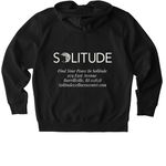 Solitude Attire&nbsp;, a Black Stanley/Stella Unisex Cultivator 2.0 Zip Up Pullover Hoodie (back-view)