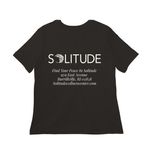 Solitude Attire&nbsp;, a Black Women?s Relaxed Cotton Tee (back-view)