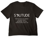 Solitude Attire&nbsp;, a Black Women's Heavyweight Tee (back-view)