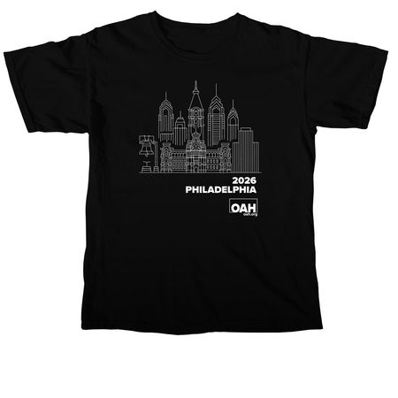 2026 Philly Skyline T-Shirt, a Black Comfort Colors Unisex Tee