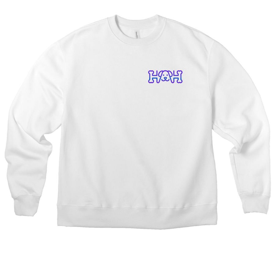 Wag more blue, a White Premium Heavyweight Crewneck Sweatshirt